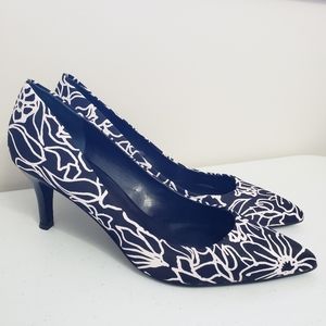 Nine West Shoes Floral High Heel Black Size 9